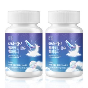 리포좀 식물성 멜라토닌 함유 멜라루나 맑은습관, 2개, 30정
