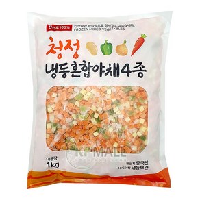 글로벌 냉동 혼합야채(4종급식용)1kgx10개, 1kg, 10개