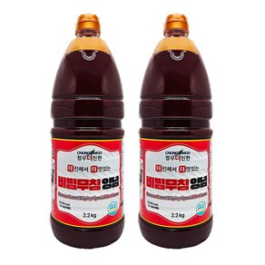 청우 더진한 비빔무침양념 비빔양념장 업소용 소스 2.2kg, 2개