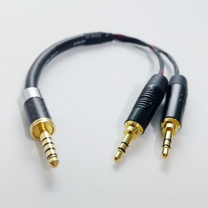 카나레 수제작 4.4mm to 3.5mm aux Y 케이블 4.4 to 3.5 앰프 DAC (길이 선택), 20cm