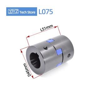 모터커플링 서보 모터용 L형 3 조 커플링 L075 D45 L51 보어 10mm 12mm 14mm 15mm 16mm 17mm 18mm 19mm 20mm 22mm 24mm 25mm, [08] 모터커플링 10x19mm, 1개