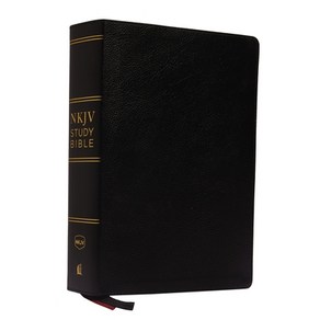 NKJV Study Bible Pemium Bonded Leathe Black Red Lette Edition Comfot Pint: The Complete Res... Bonded Leathe, Thomas Nelson