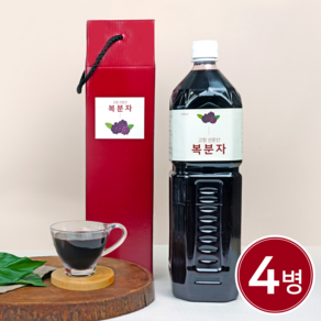 [미감미소] 1.5L x 4병 대용량 / 고창선운산 토박이가 만든 햇 복분자 엑기스 선물포장, 01. 복분자엑기스 1.5L 4병, 4개, 1개입