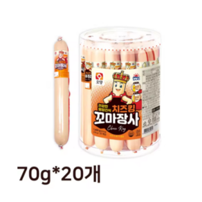 사조오양 치즈킹 꼬마장사 소시지, 70g, 20개