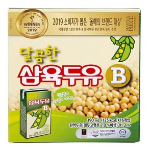 삼육 두유B 190ml x 16입, 16개