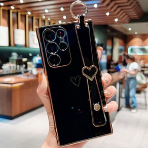 에르모사 갤럭시 S24 FE 케이스 갤럭시S24FE S24FE GALAXY PHONE CASE 하트 핸드 스트랩 휴대폰 케이스