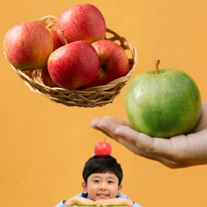 유기농 사과 / 저탄소 일반사과 껍질째 먹는 못난이 흠과, 2kg 꼬마, GAP인증 일반 사과, 1개