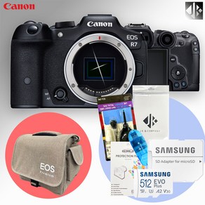 캐논 EOS R7 BODY+메모리512GB+액정보호필름+융+가방+청소도구+리더기, EOS R7 패키지