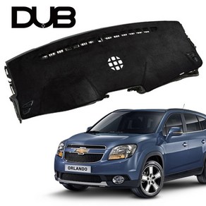 DUB 논슬립 벨벳 대쉬보드 커버 올란도, 올란도(11~18년)상단네비, 블랙원단-블랙테두리