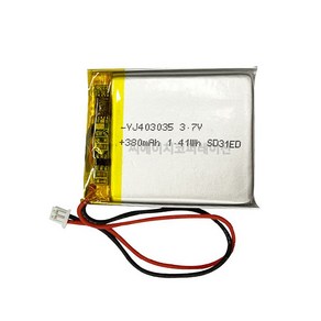 YJ 리튬폴리머배터리 KC인증충전지 3.7V YJ403035 380mAh, 1개, 1개입