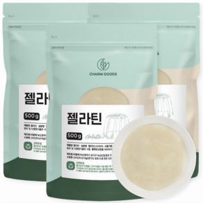 서우 무지방 섬유성 단백질 젤라틴 분말, 3개, 500g