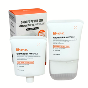 [정품] lilyeve 릴리이브 그로우턴 Gow Tun Ampoule 여성 남성 두피 탈모완화 엑소좀 앰플 100mL, 2개