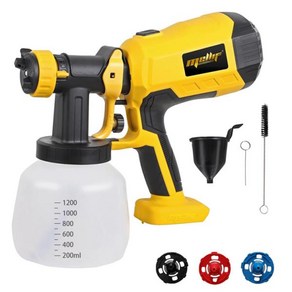 스프레이건 무선 페인트 분무기 건 Dewalt 18V 20V MAX 배터리용 3 가지 스프레이 패턴 천장 울타리 페, 0 Only Spay Gun, 1개