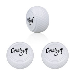 CRESTGOLF 퍼팅전용 골프공 납작 골프공 3피스, 화이트, 4.2×3cm 3개, 3개