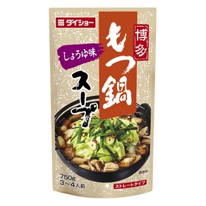 다이쇼 하카타 모쯔나베 스프 간장맛 스트레이트 타입, 1개, 750g