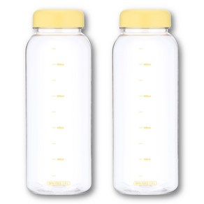 그로우민 국산 눈금보틀 트라이탄 물병 1000ml 2P, 2개, 1L, 옐로