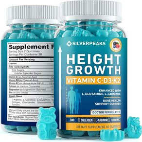 Gowth Gummies to Gow Talle - Height Gowth Maximize with Calcium Magnesium, 1개, 60정