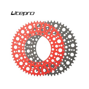 Litepo 체인링 52T 자전거체인링 자전거크랭크, 레드, 1개