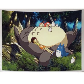 토토로 패브릭 포스터 귀여운 방꾸미기 그림 포스터 totoro fabric poster 150x130cm