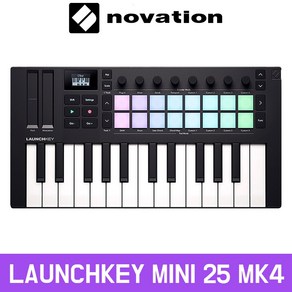 노베이션 키보드 컨트롤러, 혼합색상, 1개, Launchkey MINI 25 Mk4