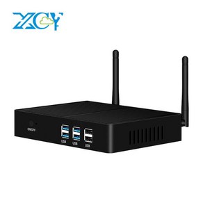 산업용 미니 PC 미니 큐브 컴퓨터 가정용 게임용 주식용 XCY 팬리스 인텔 코어 i7 4500U i5 5200U 300M 와이파이 기가비트 이더넷 8x USB VGA HDMI 윈, 8G RAM 128G SSD WiFi, Intel Coe i5-5200U, 8GB