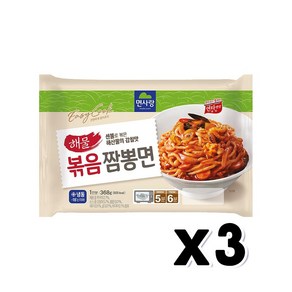 면사랑 해물볶음짬뽕면 즉석용기면 365g x 3개