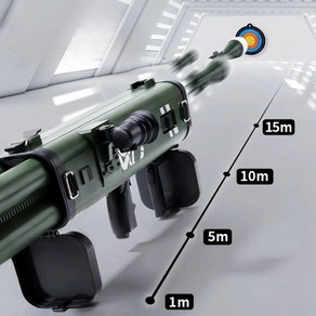 장난감 로켓 런처 4연발 미사일 런쳐 발사기 소프트탄, 4연장 로켓포(4섬광포+조준경+고글+스트랩), 1개
