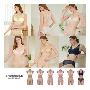 [크로커다일 언더웨어 ] 크로커다일 25NEW 에어리핏 감탄브라팬티 (6세트)