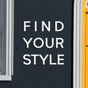 find you style 의류매장 인테리어 레터링 스티커, 흰색