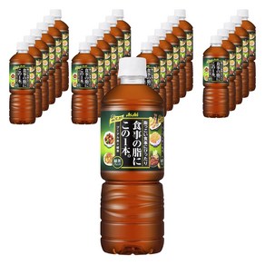 Asahi 기름진 식사에 1잔 보이차 X 녹차 페트, 24개, 600ml