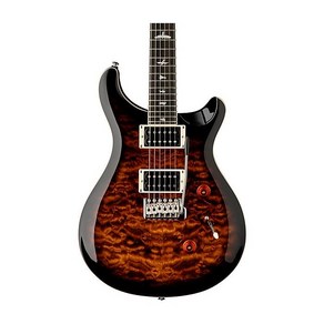 PRS SE Custom 24 Quilted Caved Top With Ebony Fingeboad Electic Guita Black Gold Sunbust, One Size, One Colo, 1개