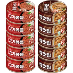 롯데푸드 장조림80g(5캔)+고추장고기볶음80g(5캔), 10개, 80g