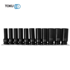 도쿠 흑색 임팩 롱복스알 세트 1/2인치 11PCS /10-24mm 롱임팩소켓 복스다마, 1개