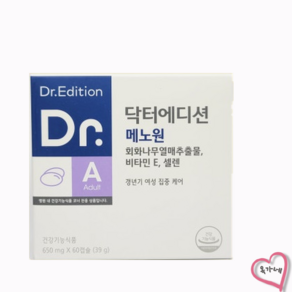 닥터에디션 메노원 650mg x 60캡슐 / 여성 갱년기 케어[정품], 1개, 60정