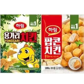 하림 용가리 + 팝콘치킨 세트, 1세트, 2kg