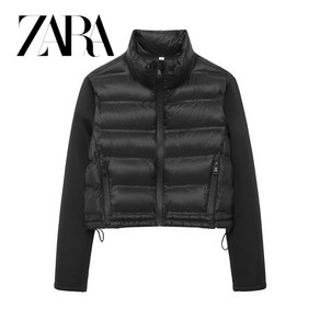 ZARA 자라 블랙 패치워크 경량패딩