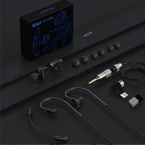 CVJ 어쌔신 인 이어 이어폰 게임 하이파이 마이크 하이브리드 튜닝 스위치 유선 이어버드 IEM 헤드폰, 1) 3.5Typec Black, 3.5-Type-c Black