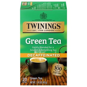 Twinings Tea Geen Tea Decaf 20 ct Twinings Tea 녹차 디카페인 20ct, 1개, 1개입