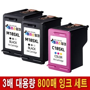 삼성 INK-M185 INK-C185 1세트 3배 대용량 SL-J1680 J1683 J1685 SL-J1780W J1780DW J1785W 호환잉크, 3배용량 [검정2개+컬러1]