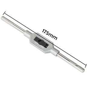 스레드 탭 핸들용 조정 가능한 탭 렌치 스틸 핸드 탭 홀더 태핑 리머 도구 M1-8 M1-10 M1-12, 1개