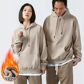 Modern Fashion 남녀공용 기모 후드 집업 방한 털 티 셔츠 C04