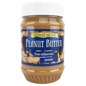 Tade Joe's Cunchy Salted Peanut Butte Fom Unblanched Peanuts 454그램 (트레이더조 100%땅콩 순 땅콩버터 크런치 ), 1개, 454g