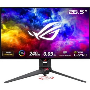 ASUS ROG Swift 27 1440P OLED DSC 게이밍 모니터 PG27AQDM QHD 2560x1440 240Hz 0.03ms GSYNC 호환 안티 글레어 마이크로, 27