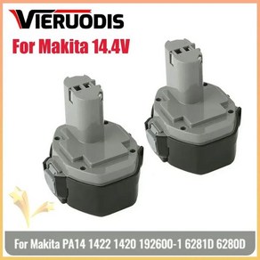 Makita 14.4V NI-MH 6800mAh 교체용 배터리 PA14 1420 1422 1433 1434 1435 1435F 192699 -A, [03] 9800mAh-1PCS