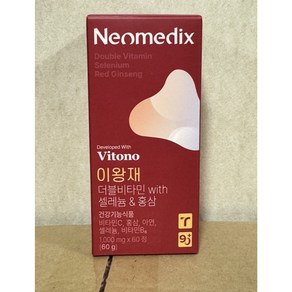 이왕재 박사 홍셀타민 메가 더블 비타민C 1400mg 홍삼 셀레늄 아연 비타민B6, 1개, 60정