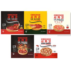 리얼 시카고피자 5종 set(치즈/불고기/쉬림프/페페/베이컨), 1865g, 1개