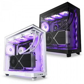 브라보텍 NZXT H6 Flow RGB 컴퓨터 PC케이스 (매트 블랙), 1