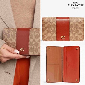 코치 오리지날 슬림 시그니처 휴대폰 장지갑 C5862 Slim Wallet In Signature