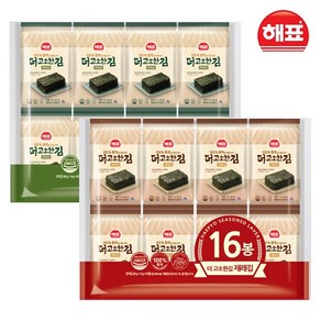 사조해표 더고소한김(4gx16봉) 파래김+재래김, 1세트, 4g