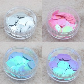 홀로그램 구멍 뚫린 비즈 반짝이 드림캐쳐 만들기재료 모빌 diy1.5cm 100개, 보라